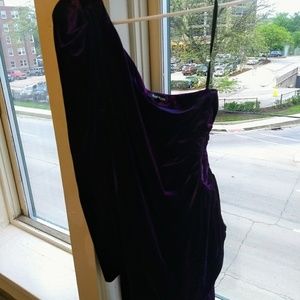 Bebe purple velvet cocktail dress